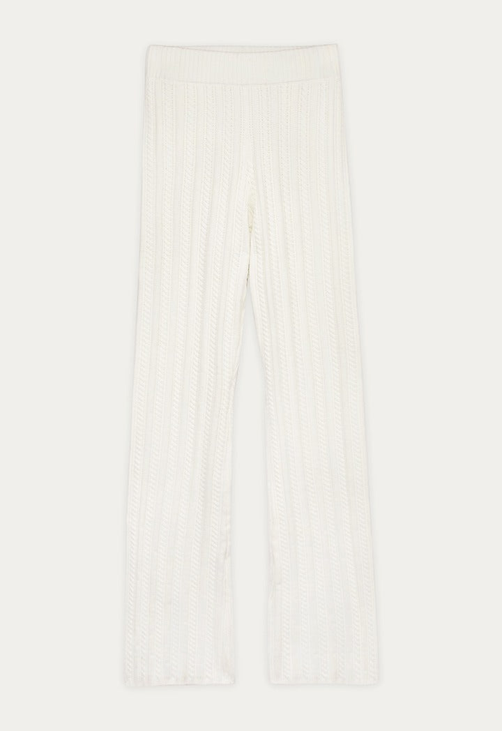 Hope Solid Knitted Trouser Off White