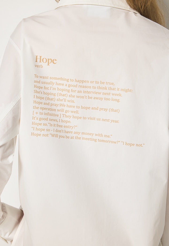 Hope Contrast Embroidered Shirt Off White