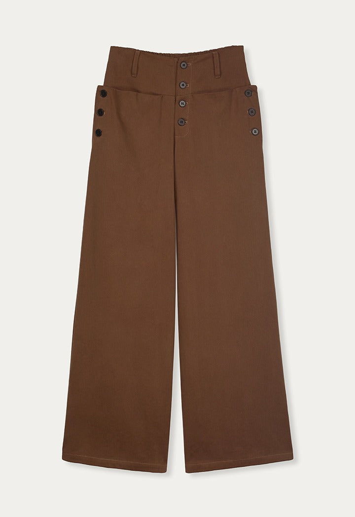 Hope High Waist Wide Leg Trousers Brown
