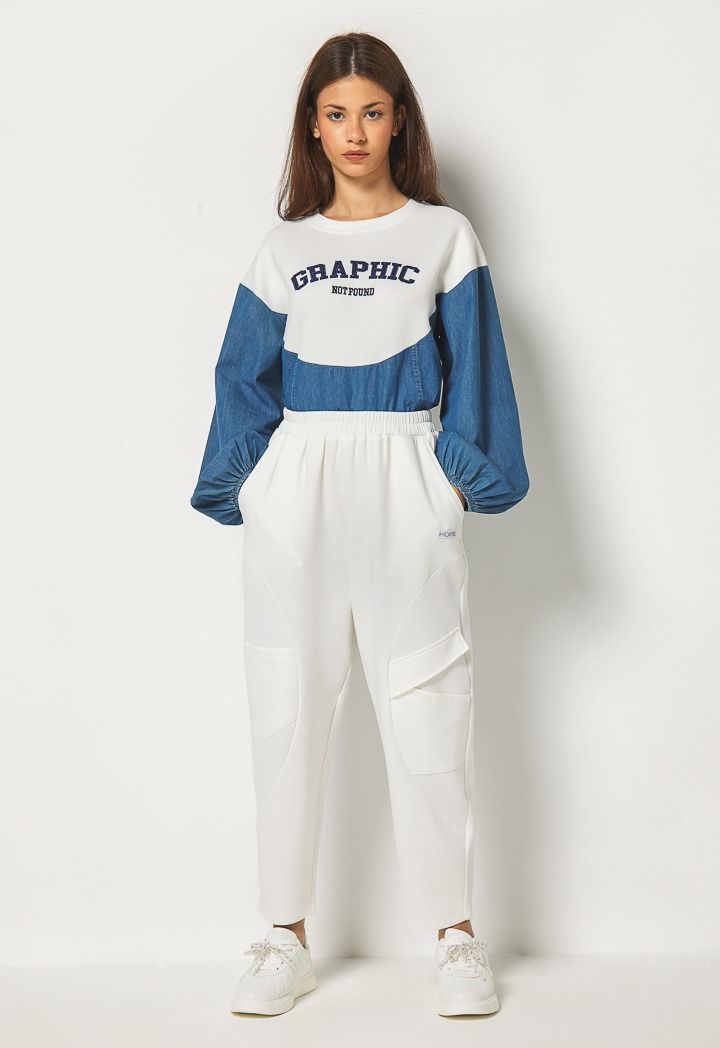 Hope Solid Cargo Sweatpants Off White