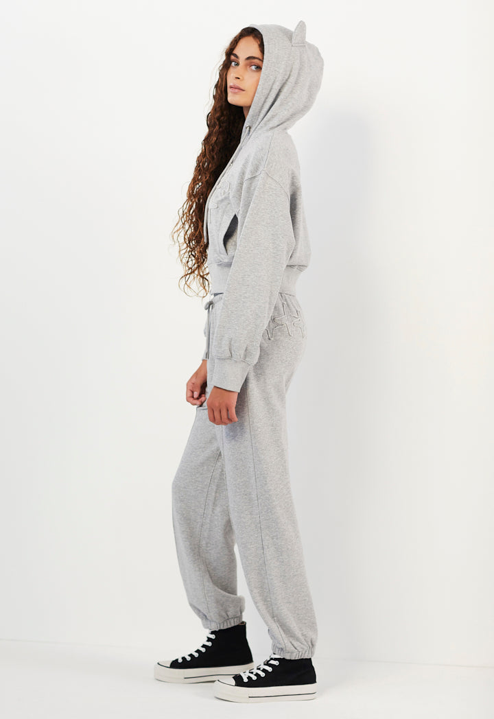 Hope Embroidered Sweatpants Grey Melange