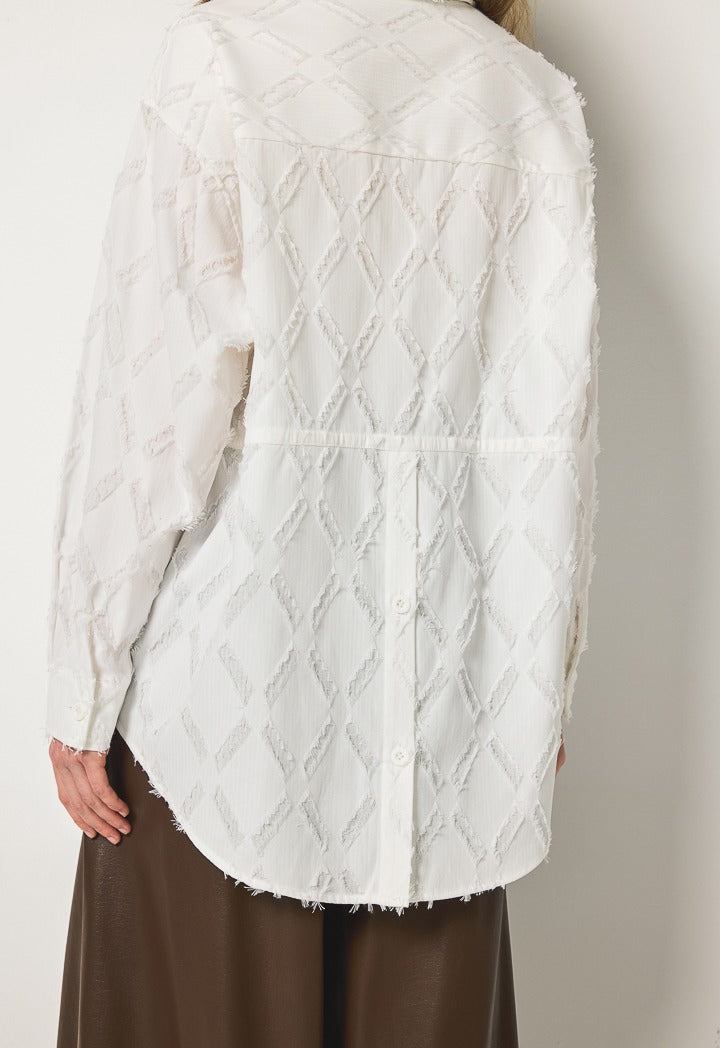 Hope Frayed Details Shirt Off White