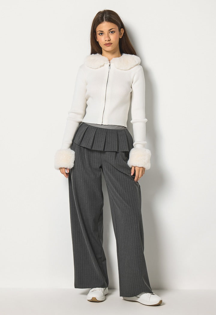 Hope Pleated Waist Trousers Grey