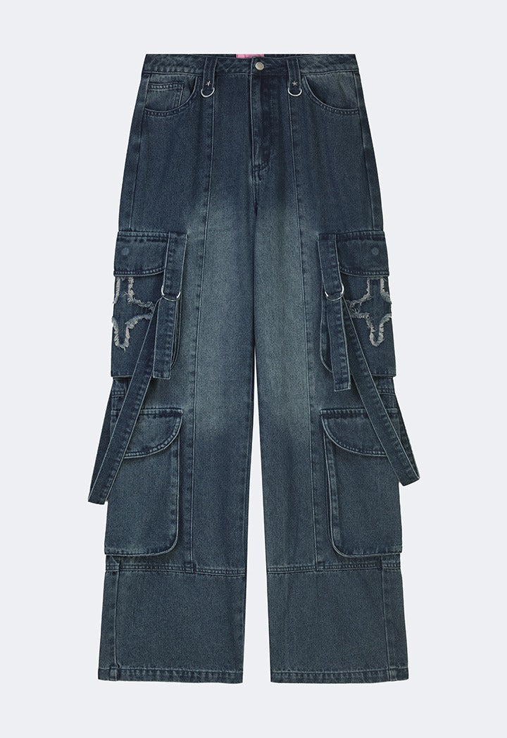 Hope Urban Cargo Jeans Blue