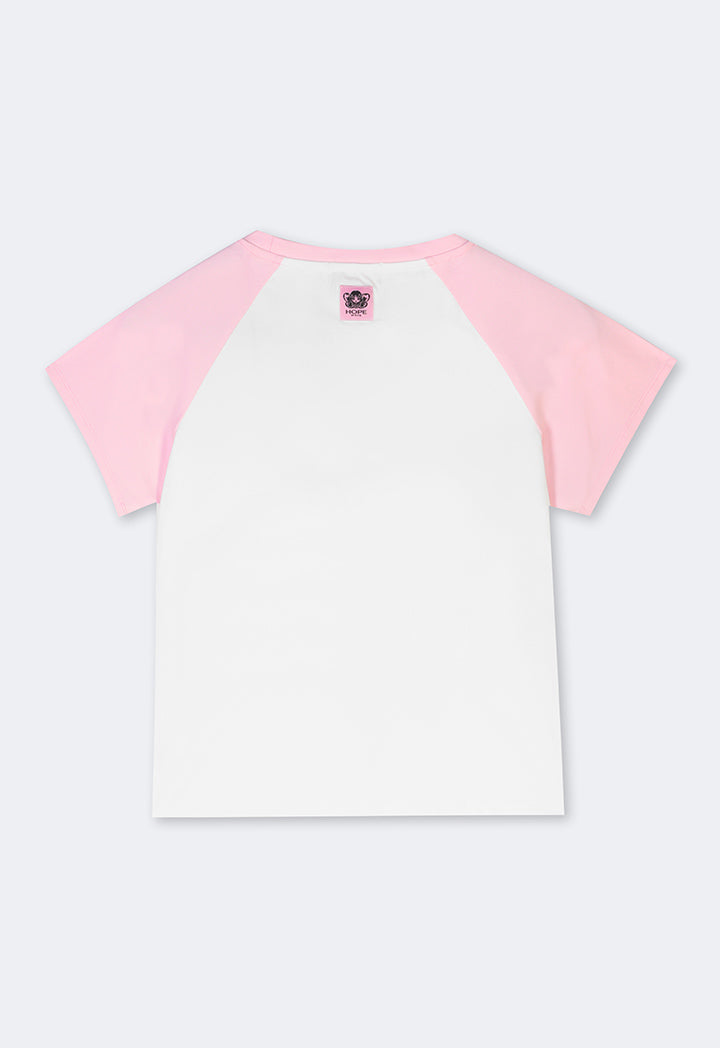 Hope Crystal Cherry T Shirt White