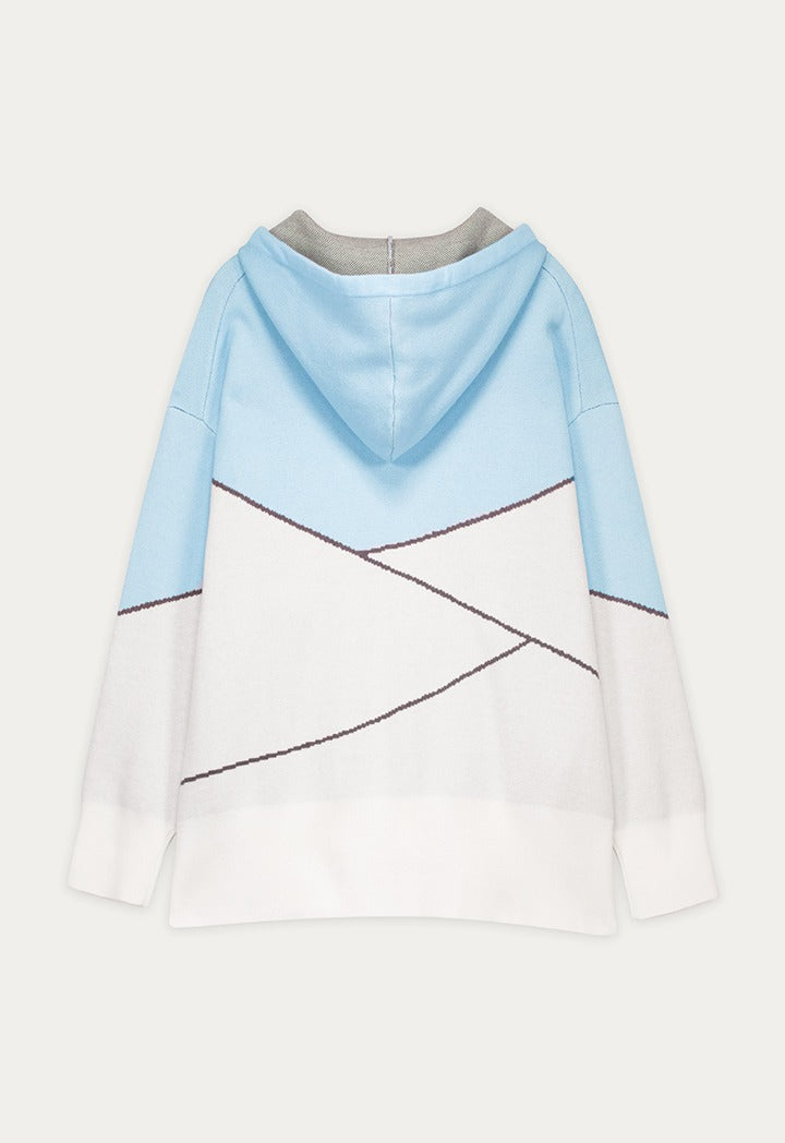 Miffy Knitted Hoodie Light Blue