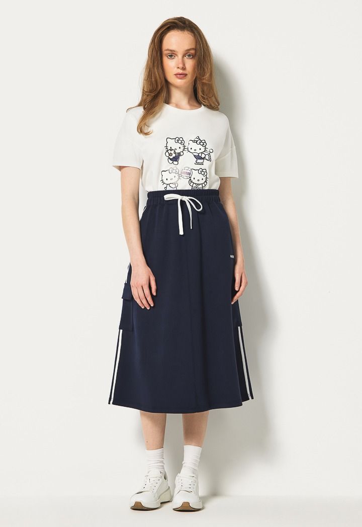 Hope Knitted Midi Skirt Navy