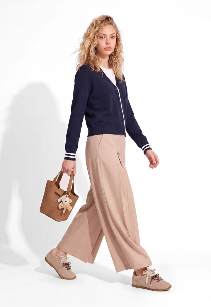 Pleated Palazzo Trousers