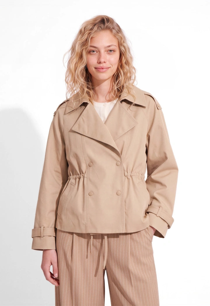 Chic Double Breasted Trench Coat