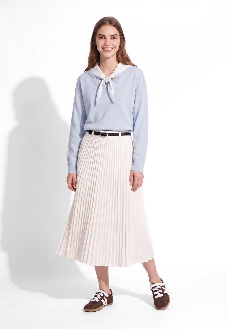 Pleated Knitted Skirt