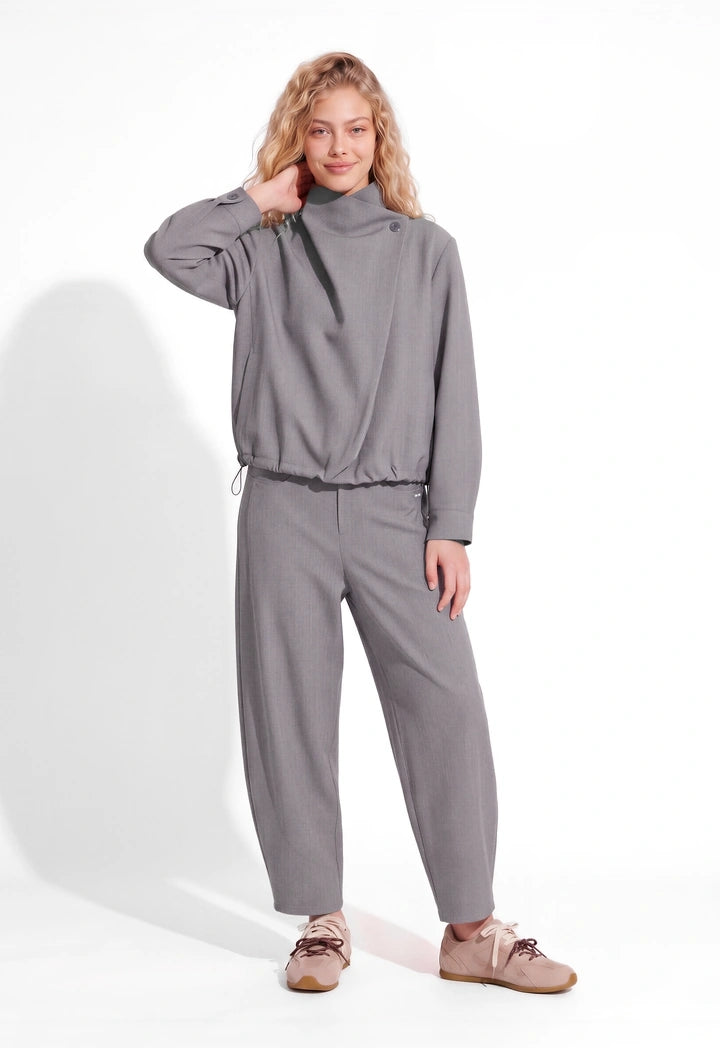 High-Waist Balloon Trousers