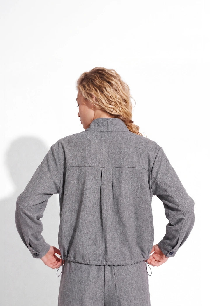 Draped High Neck Blouse