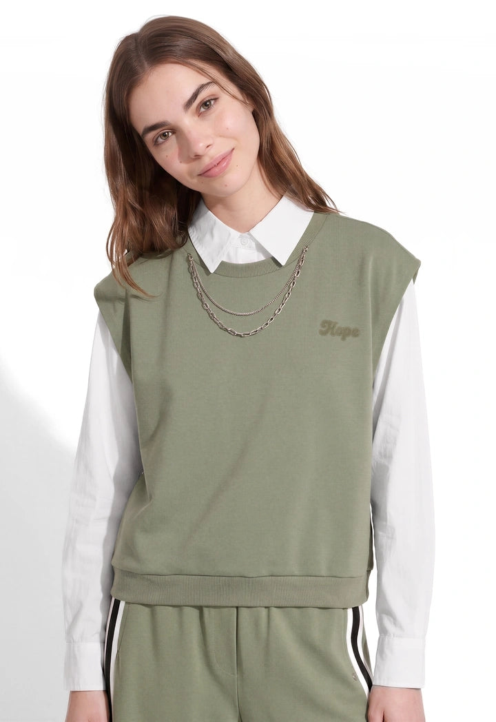 Relaxed-Fit Shirt & Vest Set (2PCS)