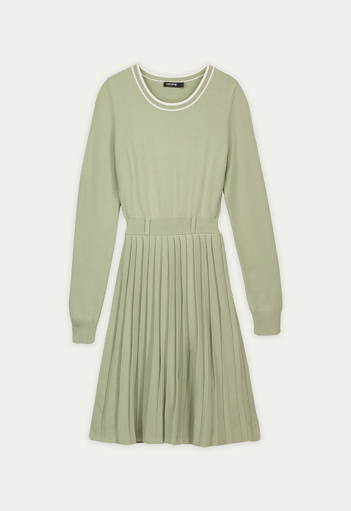Knit Dress with Detachable Scarf