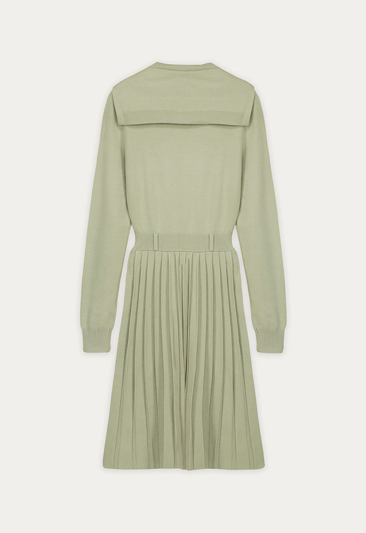 Knit Dress with Detachable Scarf