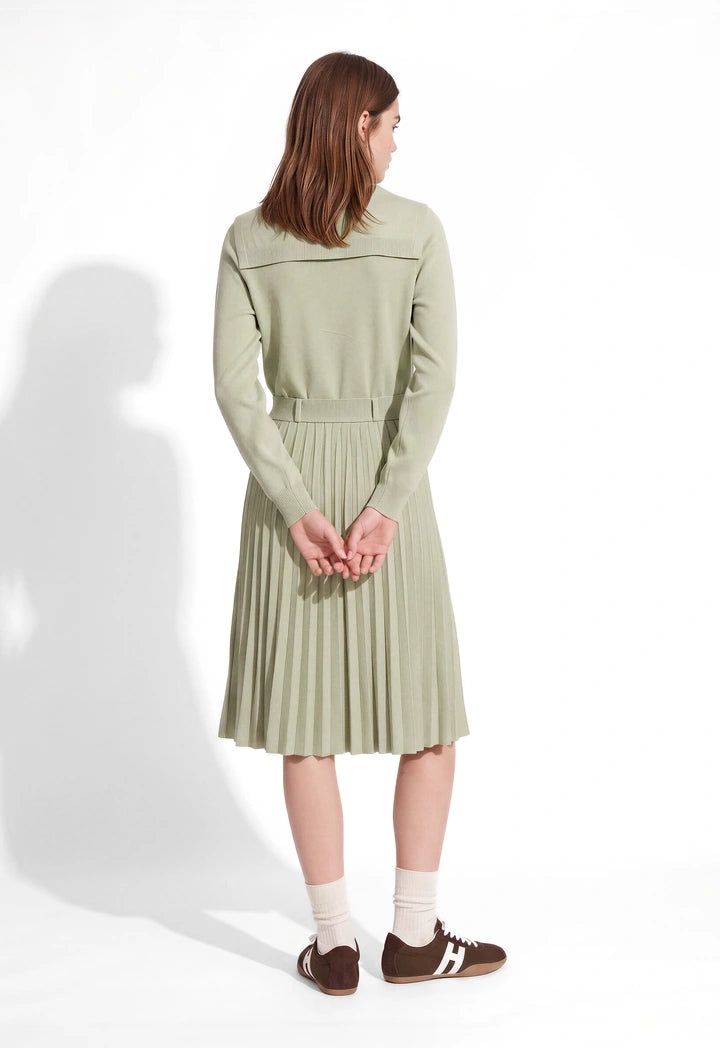 Knit Dress with Detachable Scarf