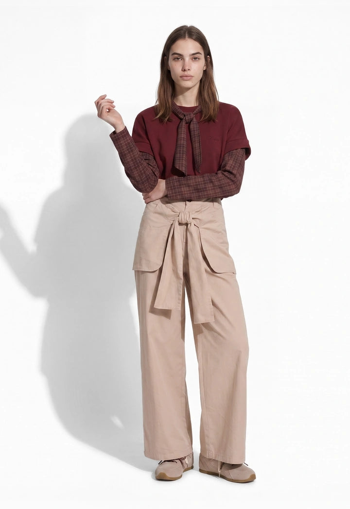 Tie Overlay Trousers