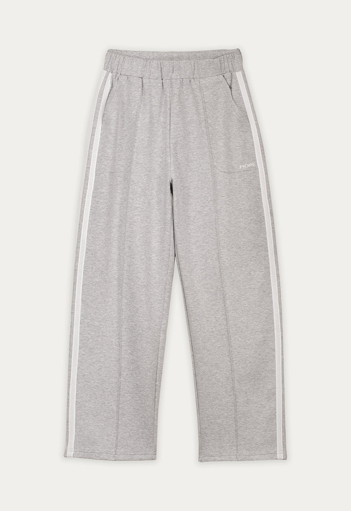 Side Stripe Wide-Leg Trousers