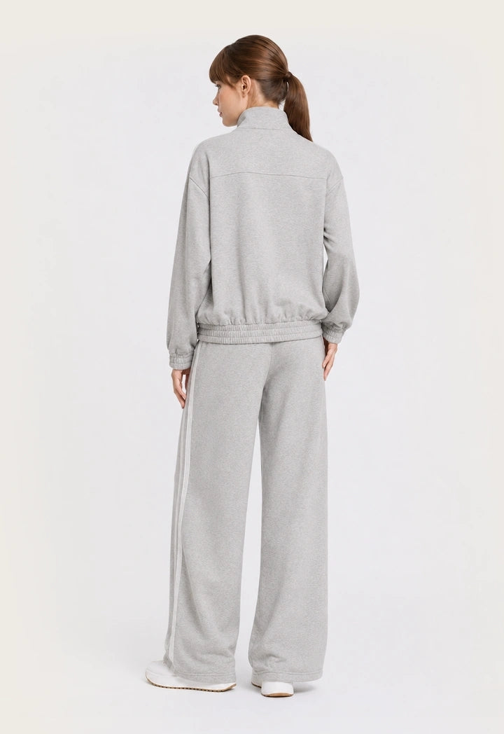 Side Stripe Wide-Leg Trousers