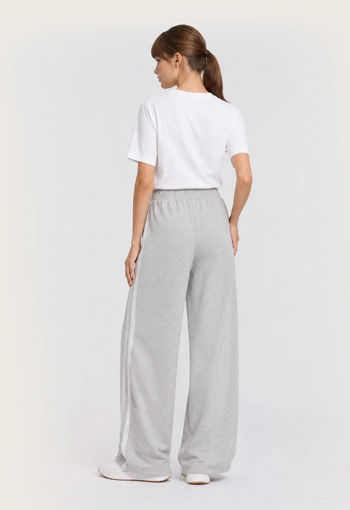 Side Stripe Wide-Leg Trousers