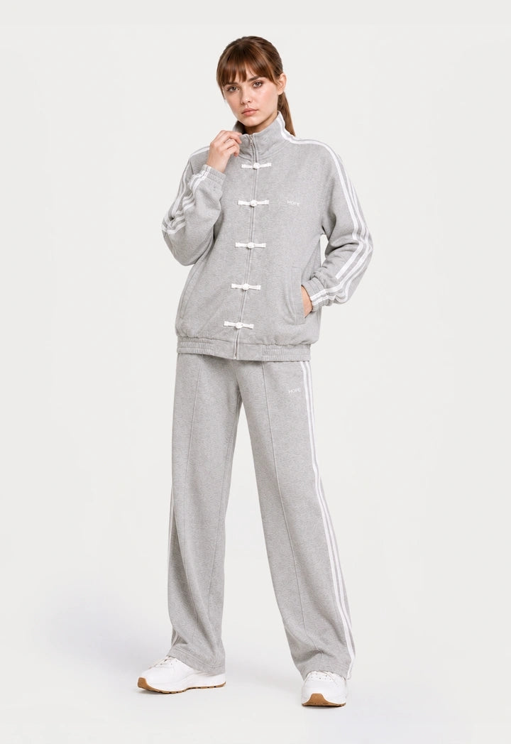 Side Stripe Wide-Leg Trousers