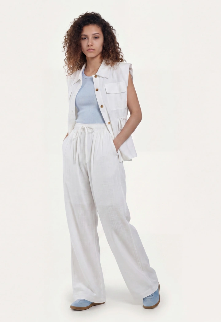 High Waist Wide Leg Trouser