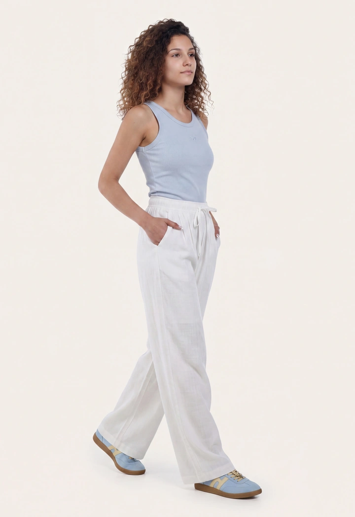 High Waist Wide Leg Trouser