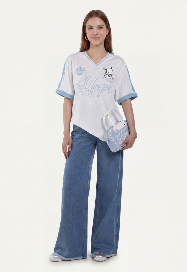 Frayed Hem Wide Leg Jeans