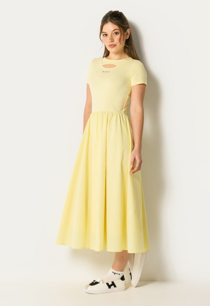 Flared Solid Dress
