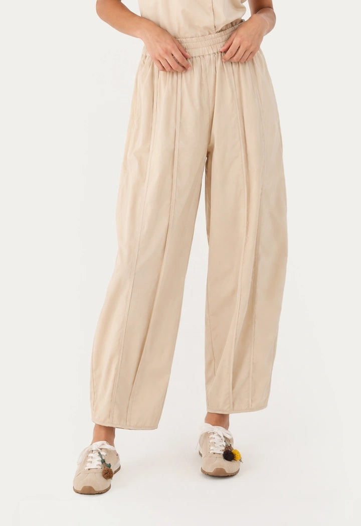 Seam-Detailed Barrel Fit Trousers