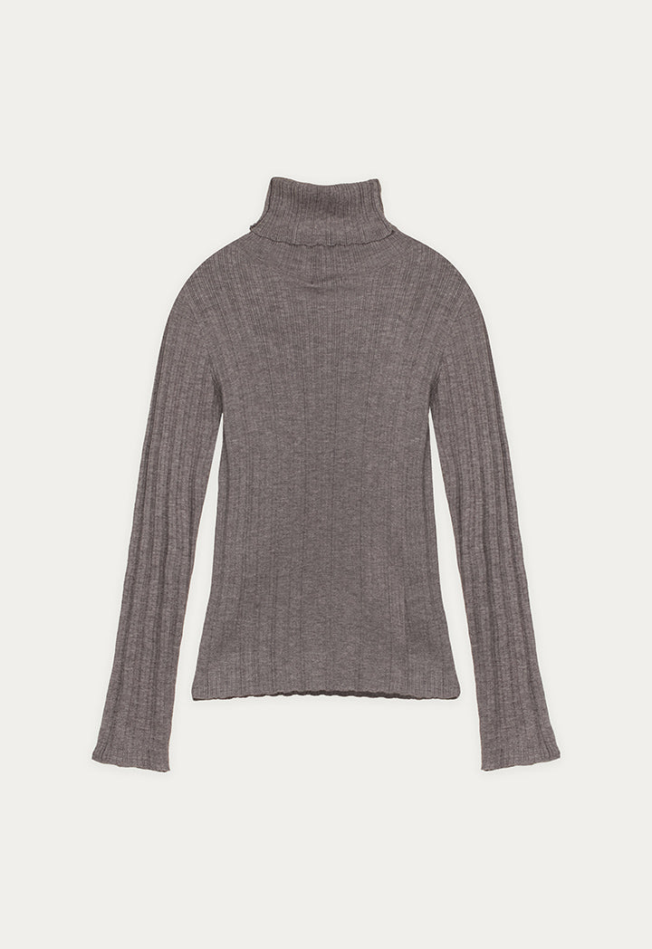 High Neck Knitted Basic Top