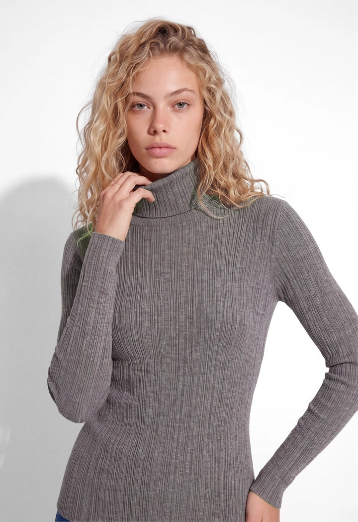 High Neck Knitted Basic Top