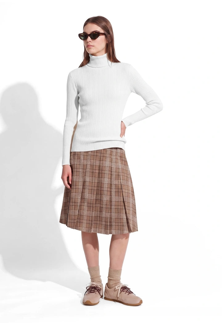 High Neck Knitted Basic Top