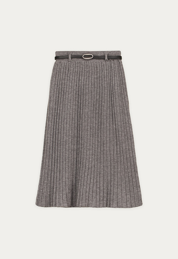 Pleated Knitted Skirt