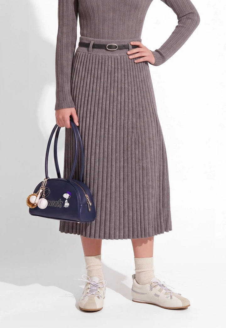Pleated Knitted Skirt