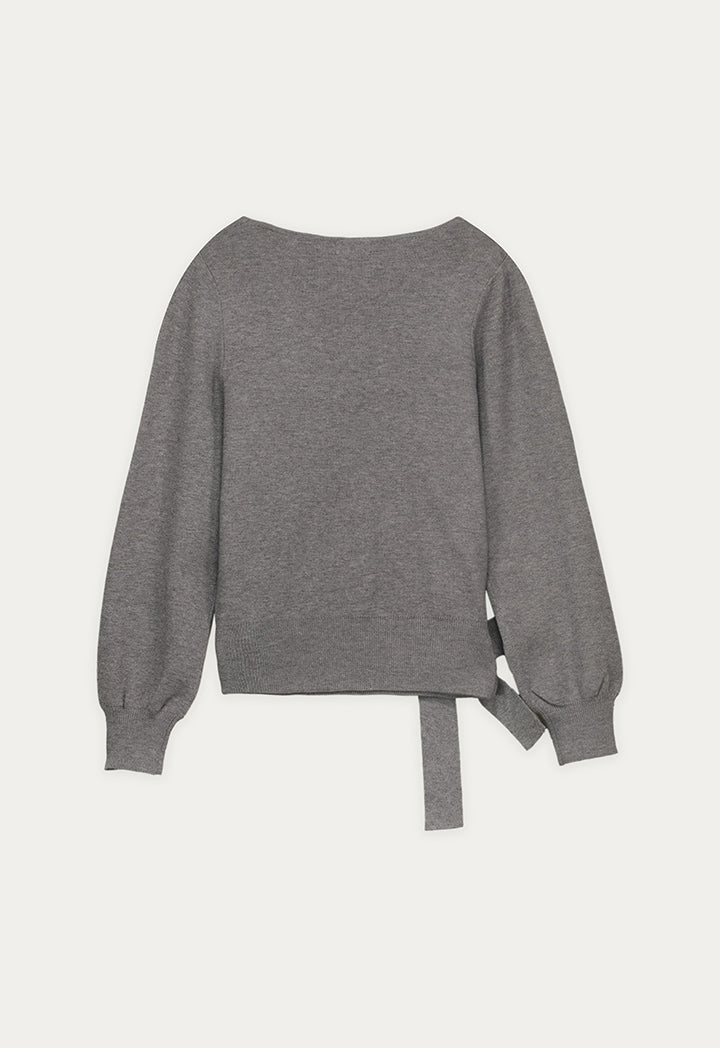 Belted Wrap Knitted Cardigan