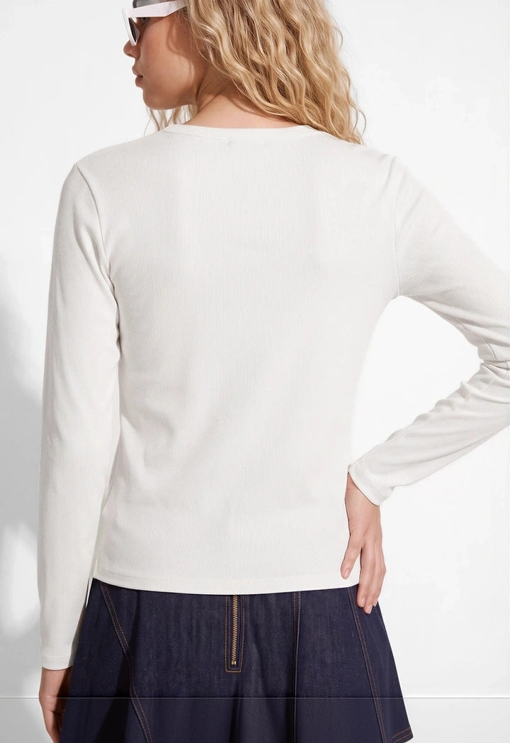 Ribbed Knitted Basic Top