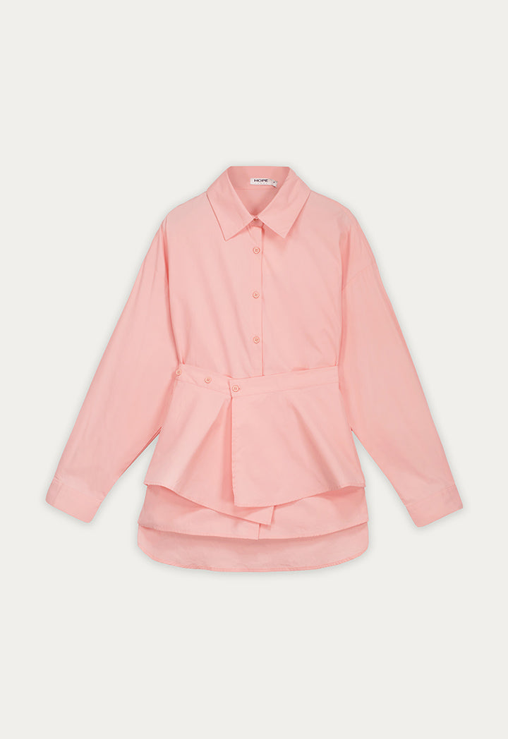 Shirt With Attached Wrap Panel