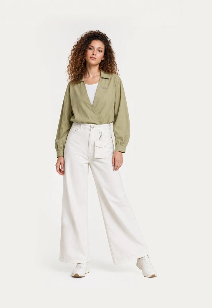 Wide-Leg High Waist Jeans