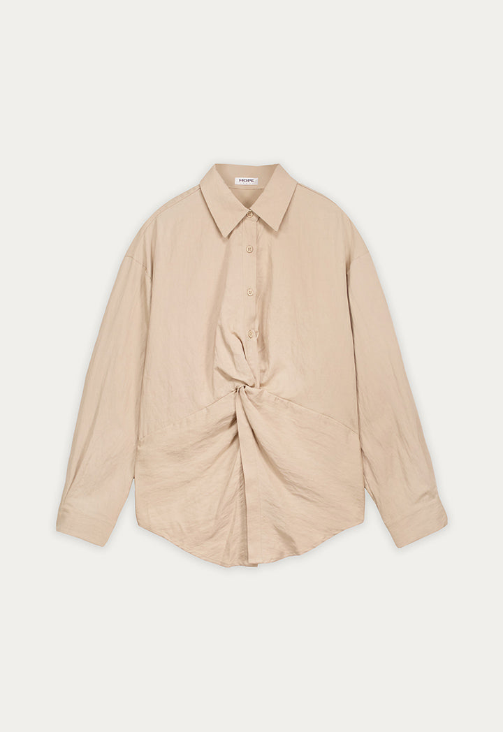 Shirt With Attached Wrap Panel