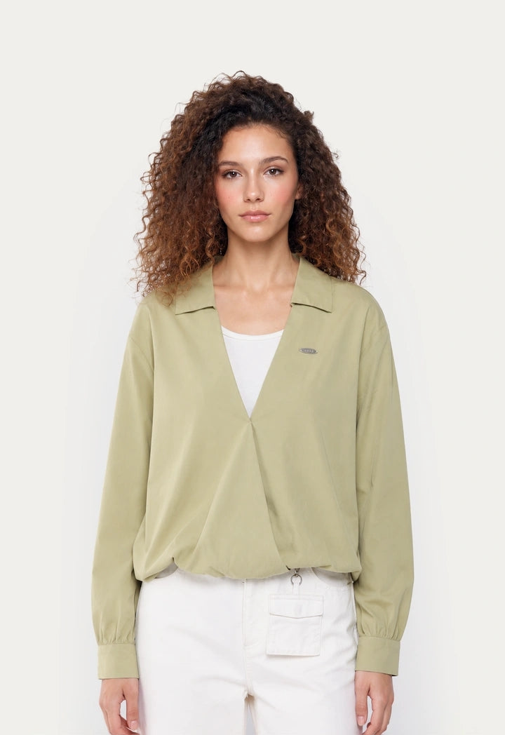 Balloon-Style Lined Blouse