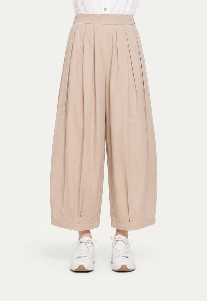 Front Pleated Balloon Trousers