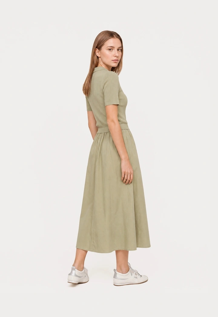 Flared Hem Knit Dress