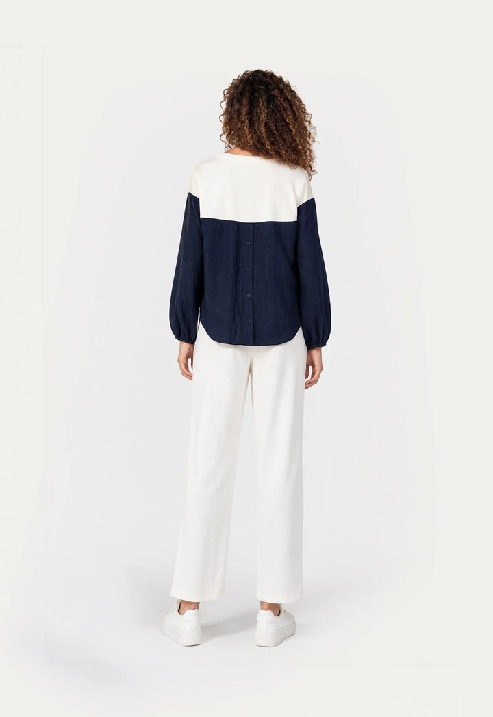 Color-Block Embroidered Sweatshirt