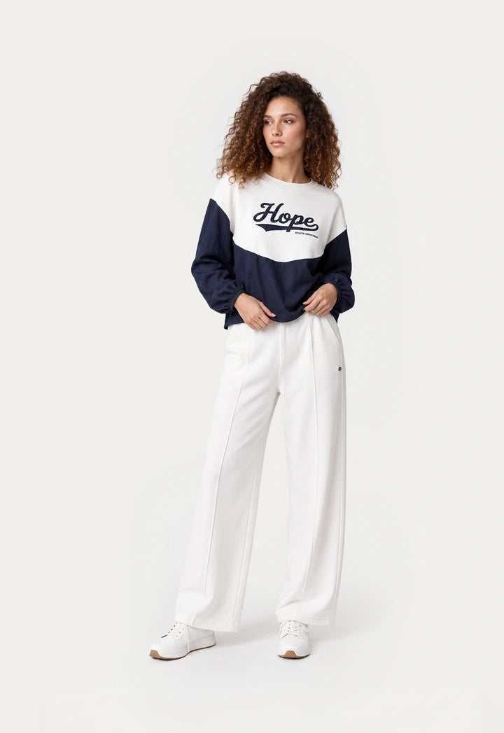 Color-Block Embroidered Sweatshirt