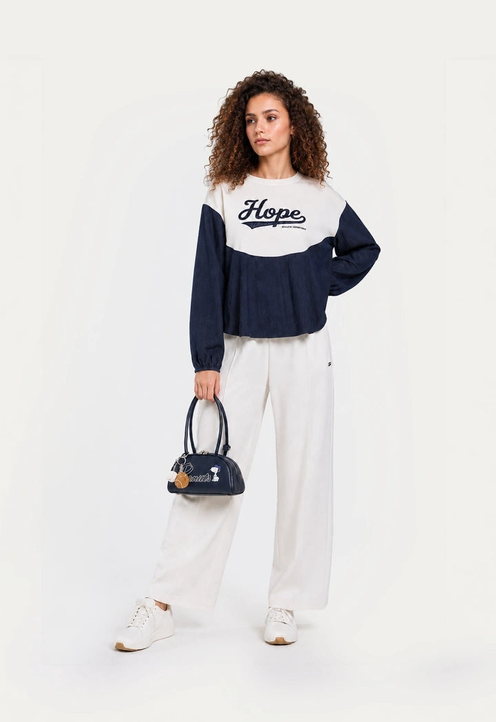 Color-Block Embroidered Sweatshirt