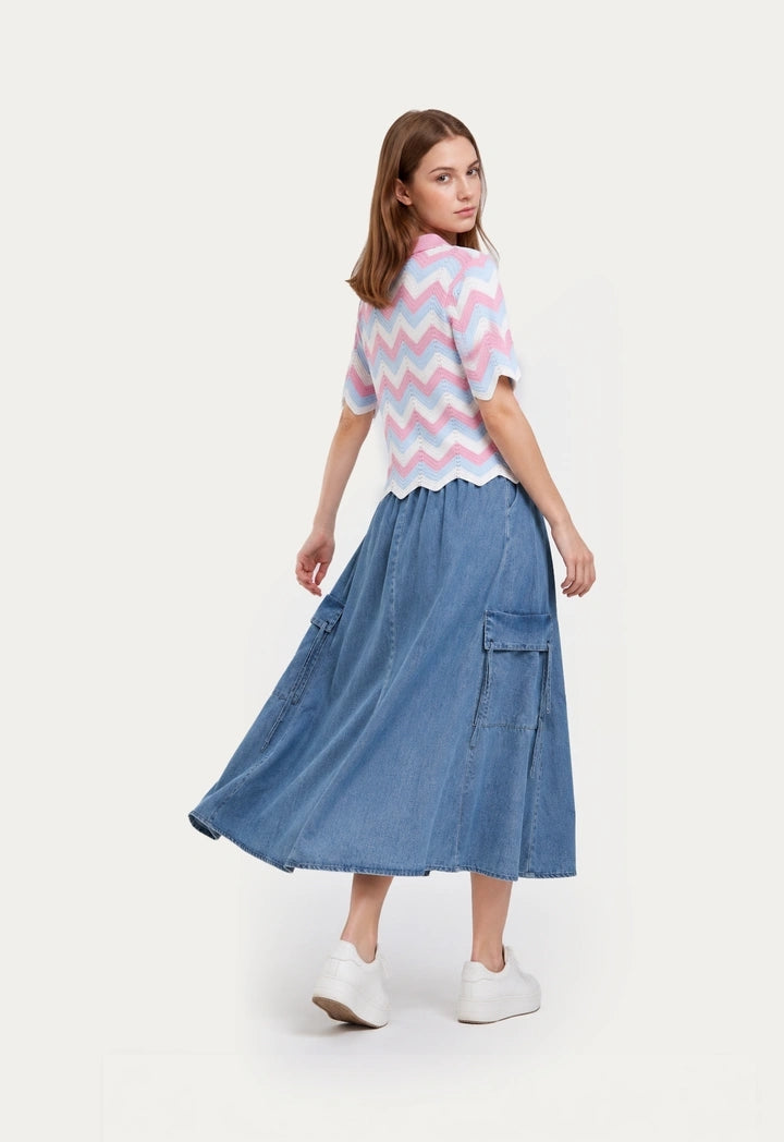Contrast Knitted Top