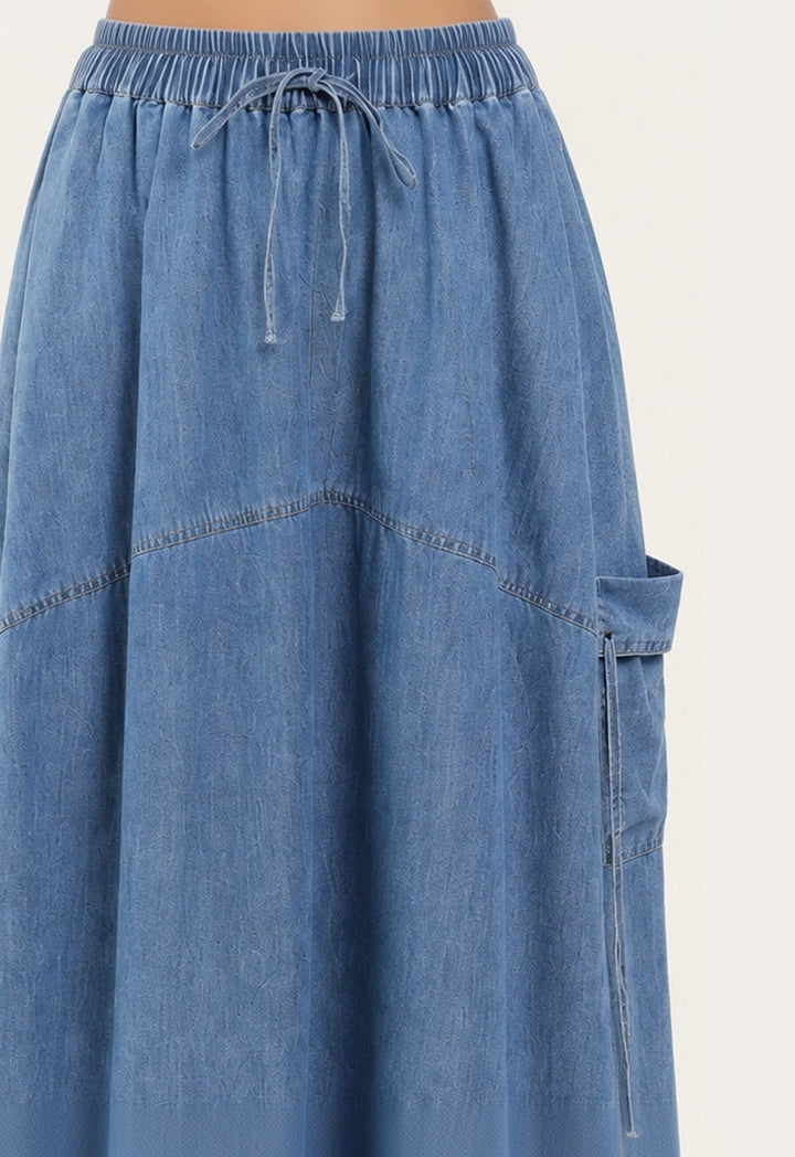 Flared Denim Skirt