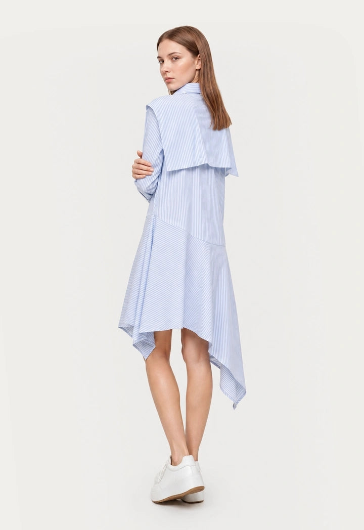 Asymmetrical Dress with Removable Scarf