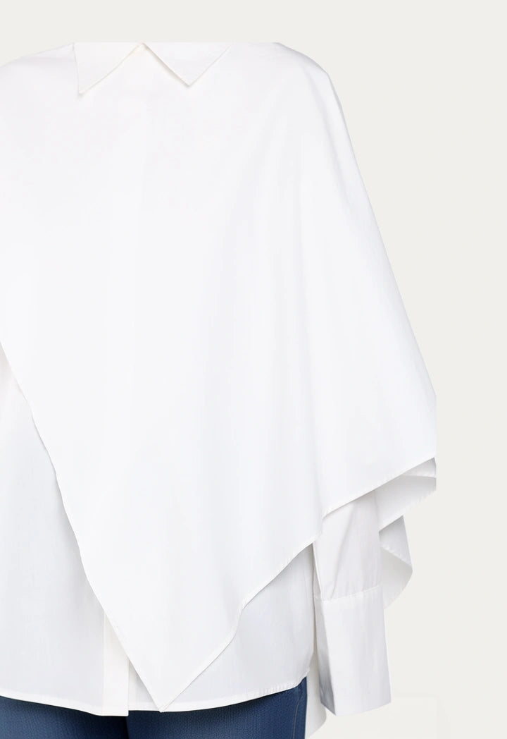 Classic Shirt with Attached Scarf